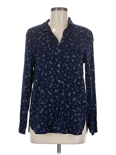 Pre-owned Gap Long Sleeve Button Down Shirt In Blue