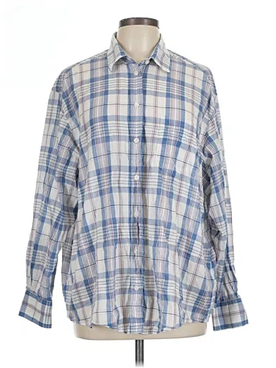 Pre-owned Gap Long Sleeve Button Down Shirt In Blue