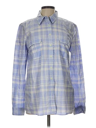 Pre-owned Gap Long Sleeve Button Down Shirt In Blue