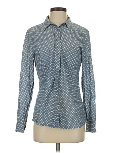 Pre-owned Gap Long Sleeve Button Down Shirt In Blue