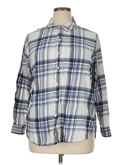 Pre-owned Gap Long Sleeve Button Down Shirt In Blue