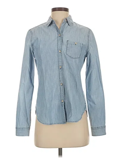 Pre-owned Gap Long Sleeve Button Down Shirt In Blue