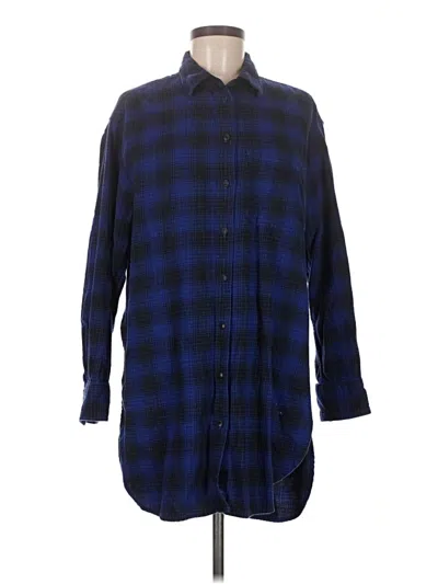 Pre-owned Gap Long Sleeve Button Down Shirt In Blue
