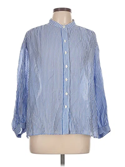 Pre-owned Gap Long Sleeve Button Down Shirt In Blue