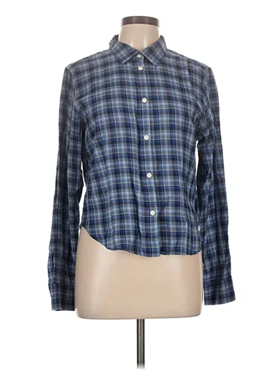 Pre-owned Gap Long Sleeve Button Down Shirt In Blue