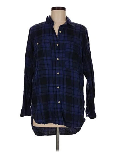 Pre-owned Gap Long Sleeve Button Down Shirt In Blue