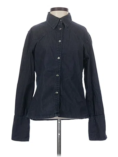 Pre-owned Gap Long Sleeve Button Down Shirt In Blue