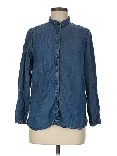 Pre-owned Gap Long Sleeve Button Down Shirt In Blue