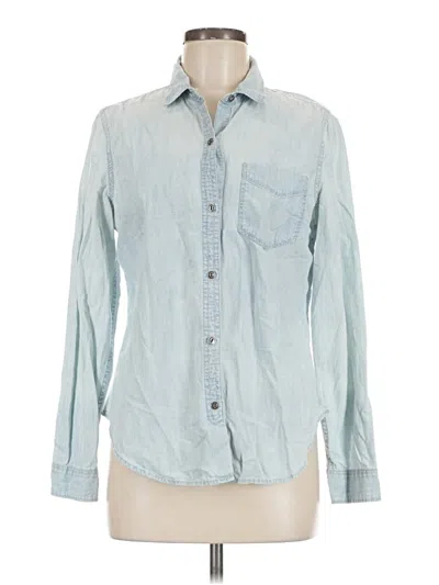 Pre-owned Gap Long Sleeve Button Down Shirt In Blue