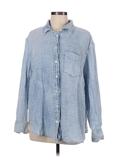 Pre-owned Gap Long Sleeve Button Down Shirt In Blue
