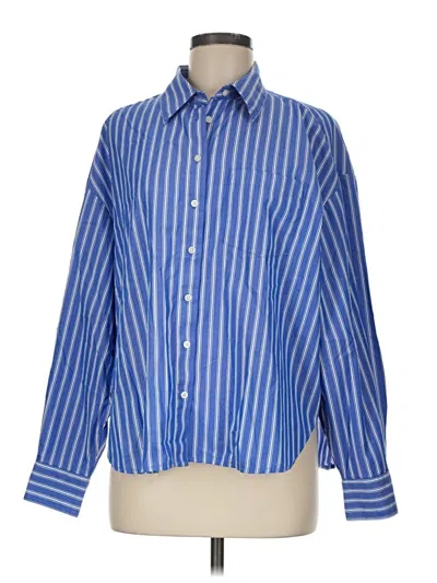 Pre-owned Gap Long Sleeve Button Down Shirt In Blue
