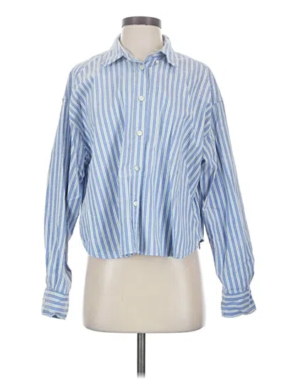 Pre-owned Gap Long Sleeve Button Down Shirt In Blue