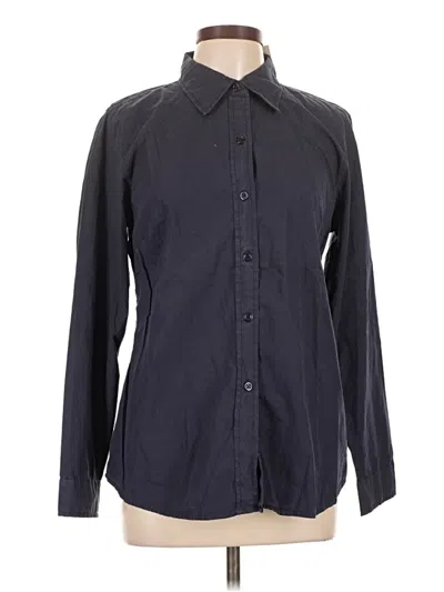 Gap Long Sleeve Button Down Shirt In Blue