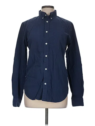 Pre-owned Gap Long Sleeve Button Down Shirt In Blue