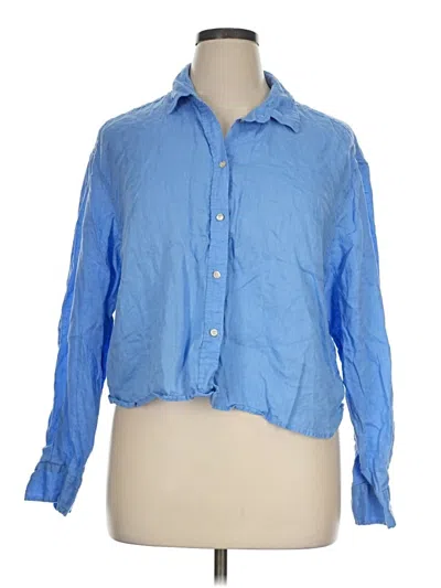 Pre-owned Gap Long Sleeve Button Down Shirt In Blue