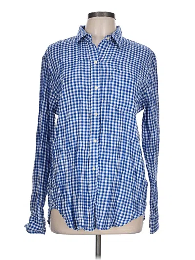 Pre-owned Gap Long Sleeve Button Down Shirt In Blue