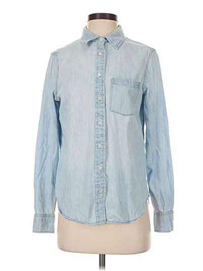 Pre-owned Gap Long Sleeve Button Down Shirt In Blue