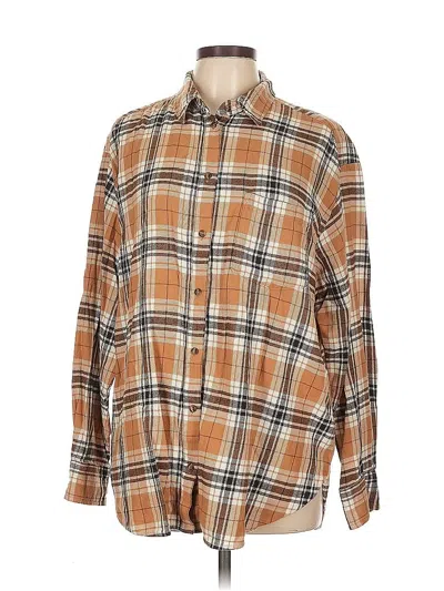Pre-owned Gap Long Sleeve Button Down Shirt In Brown