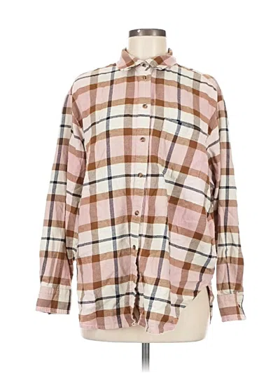 Pre-owned Gap Long Sleeve Button Down Shirt In Brown