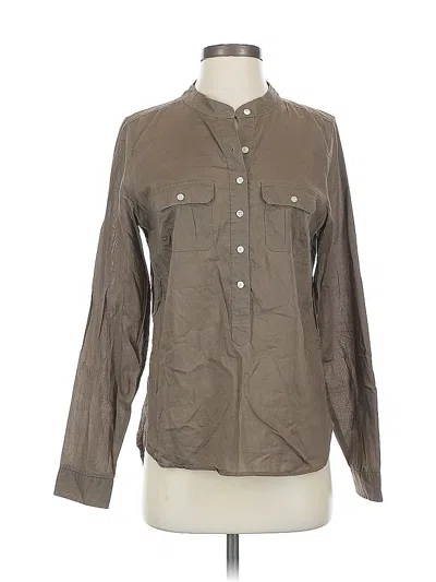 Pre-owned Gap Long Sleeve Button Down Shirt In Brown