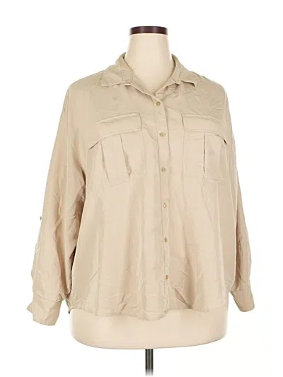 Pre-owned Gap Long Sleeve Button Down Shirt In Brown