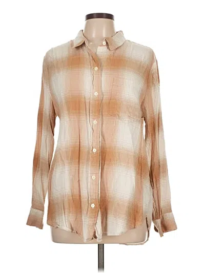 Pre-owned Gap Long Sleeve Button Down Shirt In Brown