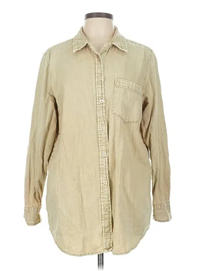 Pre-owned Gap Long Sleeve Button Down Shirt In Brown