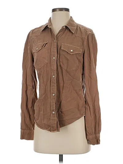 Pre-owned Gap Long Sleeve Button Down Shirt In Brown