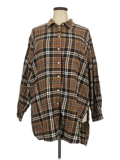Pre-owned Gap Long Sleeve Button Down Shirt In Brown