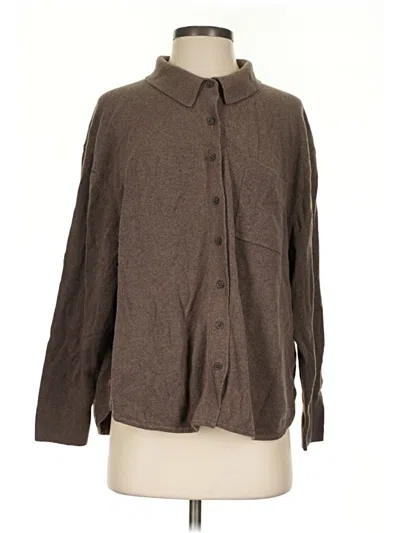 Pre-owned Gap Long Sleeve Button Down Shirt In Brown
