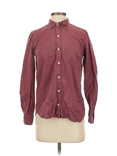Pre-owned Gap Long Sleeve Button Down Shirt In Burgundy