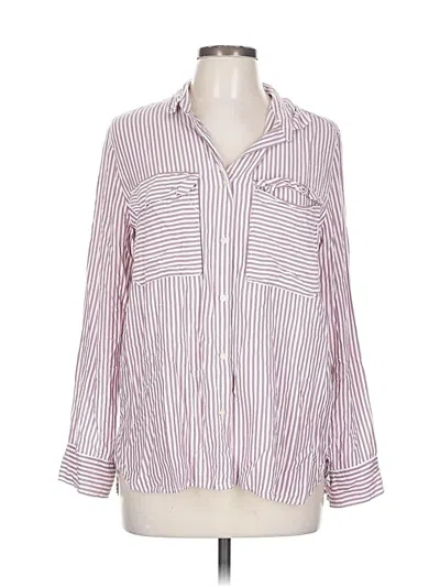 Pre-owned Gap Long Sleeve Button Down Shirt In Burgundy