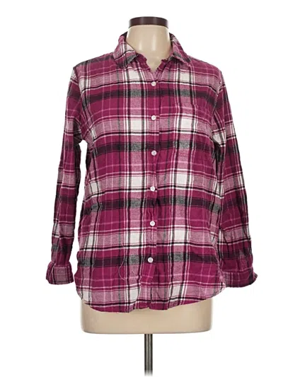 Pre-owned Gap Long Sleeve Button Down Shirt In Burgundy