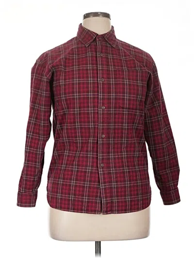 Pre-owned Gap Long Sleeve Button Down Shirt In Burgundy