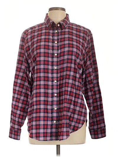 Pre-owned Gap Long Sleeve Button Down Shirt In Burgundy