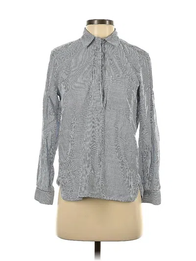 Pre-owned Gap Long Sleeve Button Down Shirt In Gray