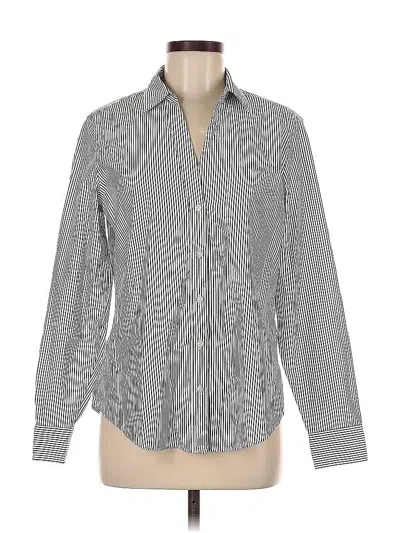 Pre-owned Gap Long Sleeve Button Down Shirt In Gray