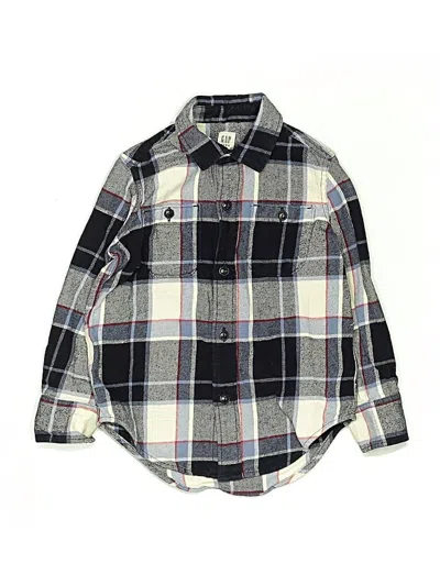 Pre-owned Gap Kids' Long Sleeve Button Down Shirt In Gray