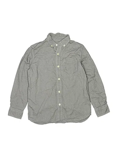 Pre-owned Gap Kids' Long Sleeve Button Down Shirt In Gray