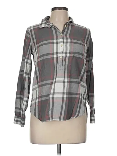 Pre-owned Gap Long Sleeve Button Down Shirt In Gray