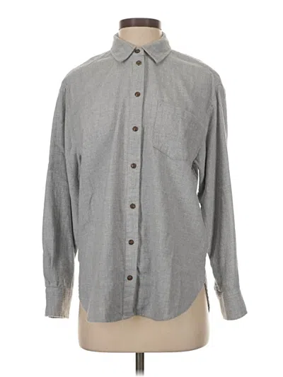 Pre-owned Gap Long Sleeve Button Down Shirt In Gray