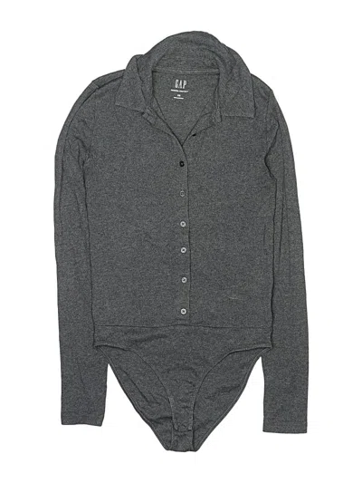 Pre-owned Gap Long Sleeve Button Down Shirt In Gray