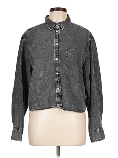 Pre-owned Gap Long Sleeve Button Down Shirt In Gray