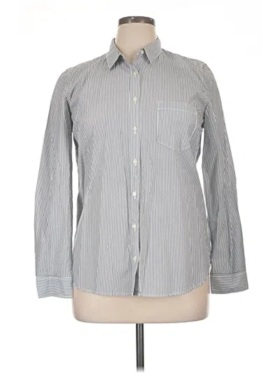 Pre-owned Gap Long Sleeve Button Down Shirt In Gray