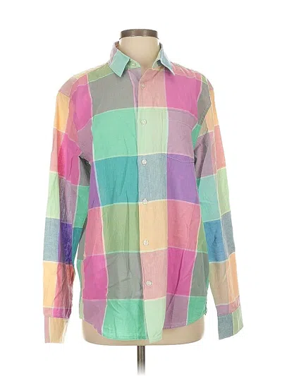 Pre-owned Gap Long Sleeve Button Down Shirt In Green