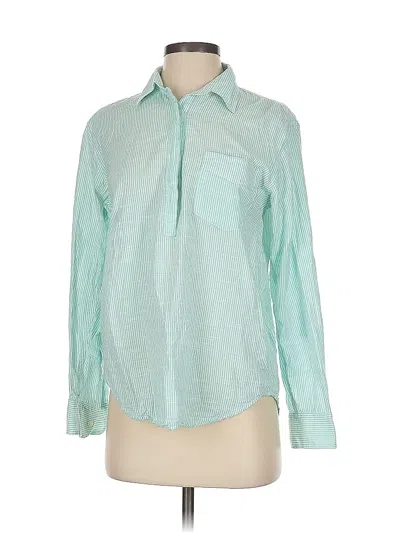Pre-owned Gap Long Sleeve Button Down Shirt In Green