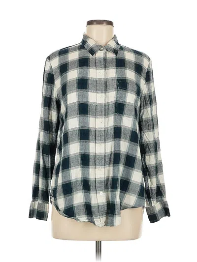 Pre-owned Gap Long Sleeve Button Down Shirt In Green