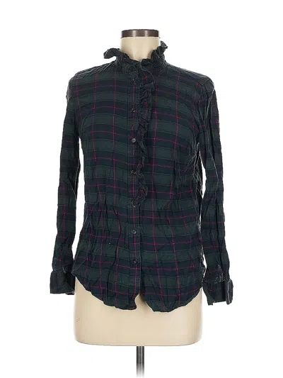 Pre-owned Gap Long Sleeve Button Down Shirt In Green