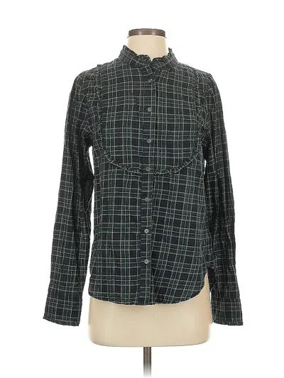 Pre-owned Gap Long Sleeve Button Down Shirt In Green