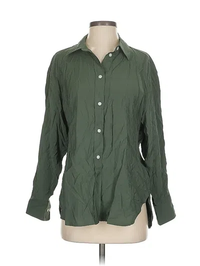 Pre-owned Gap Long Sleeve Button Down Shirt In Green